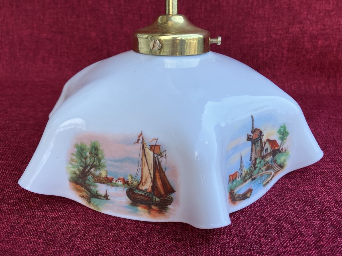 Lampadari & plafoniere: Jugendstil Deckenlampe Opal Glas Top Zustand – Usato da Zürich venduto da otomado 6