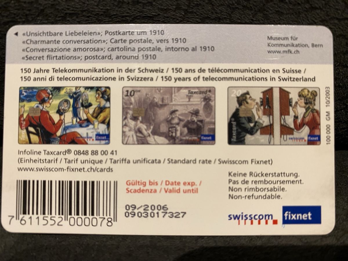 Schede telefoniche: Taxcard GM4 – Usato da Lausanne venduto da babacard10 1
