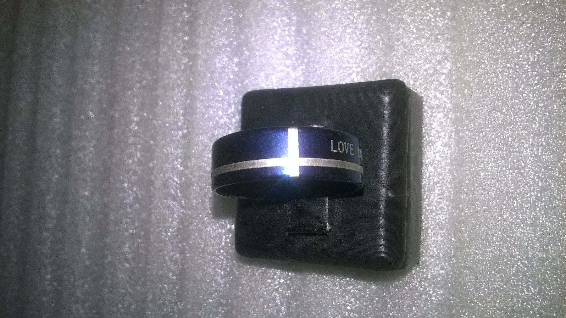 Anelli: RING EDELSTHAL,,,DUNCKELBLAU UND WEISS,,,GLANZIG – Nuovo (secondo la descrizione) da Basel venduto da bijoutrie_4 1