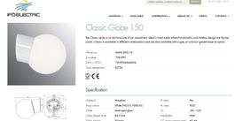 Wandleuchte Classic Glob mit E27 Fassung