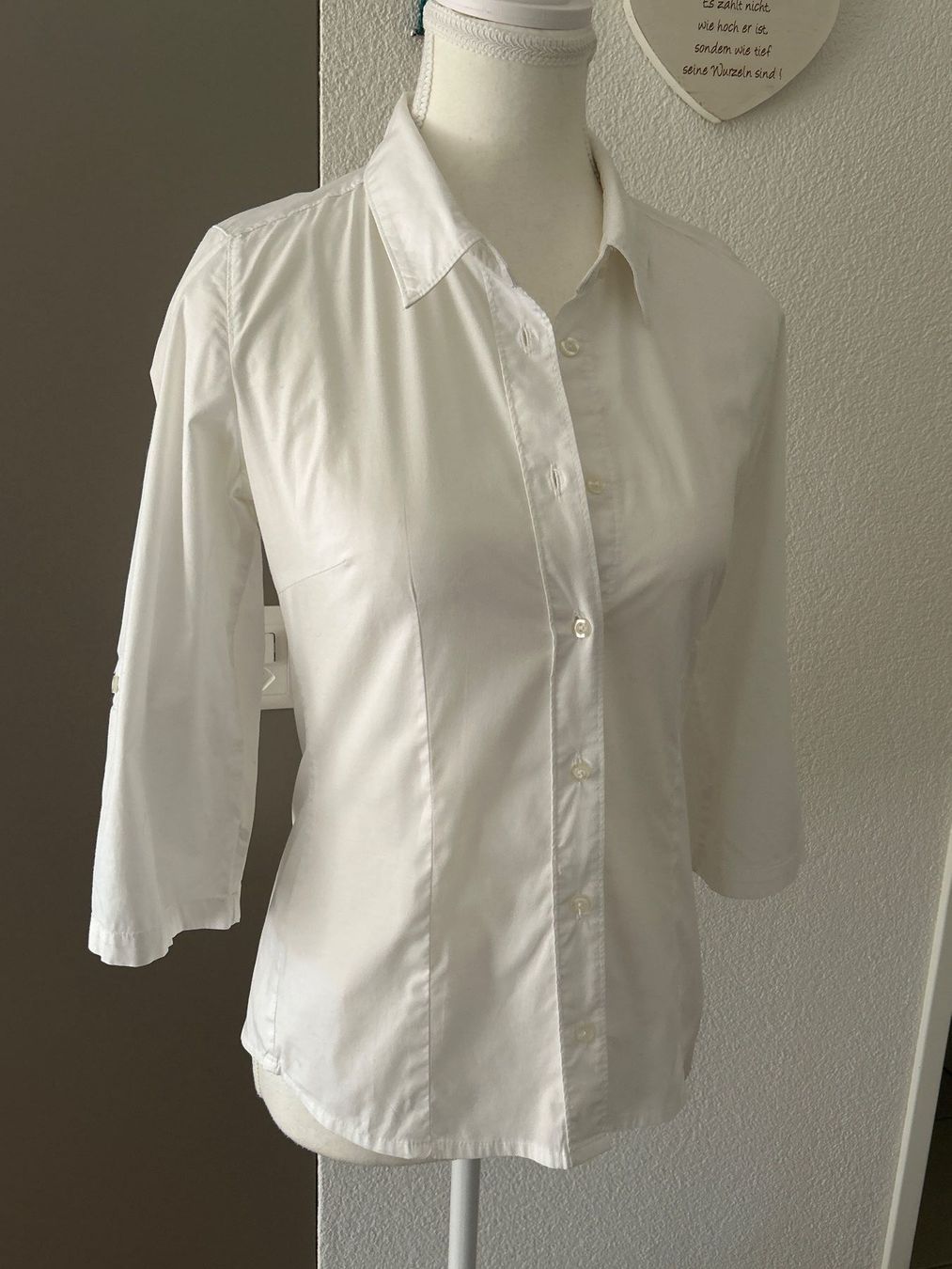 Camicette: 3/4 Arm Bluse Damen weiss – Usato da Brunnen venduto da Nala2929 2