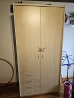 Schrank Ahorn mit Schubladen, 99x201x55cm, gut erhalten