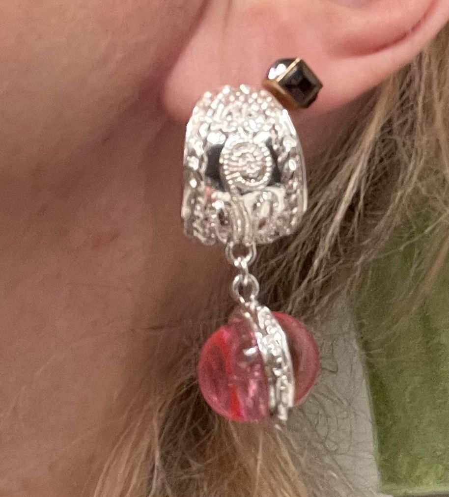 Ohrringe & -stecker: Orecchini pendenti con pietre rose e argento- nuovo – Neu und originalverpackt aus Gordevio von LanaZimm 3