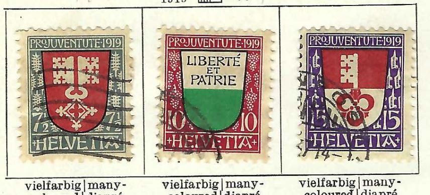 Tutti i francobolli: Pro Juventute 1919, oblitéré/gestempelt – Usato da PRANGINS venduto da Dorp