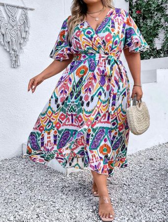 Sommerkleid farbig Gr. 56 / 58 / 60