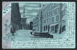 Mondschein-Lithographie Bern, Zeitglocke
