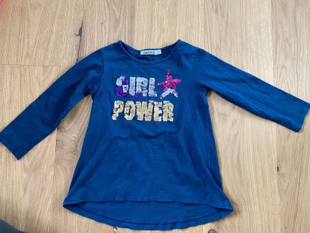 Cooles Girl Power Shirt, paillettenbesetzt, Gr. 110, Top!