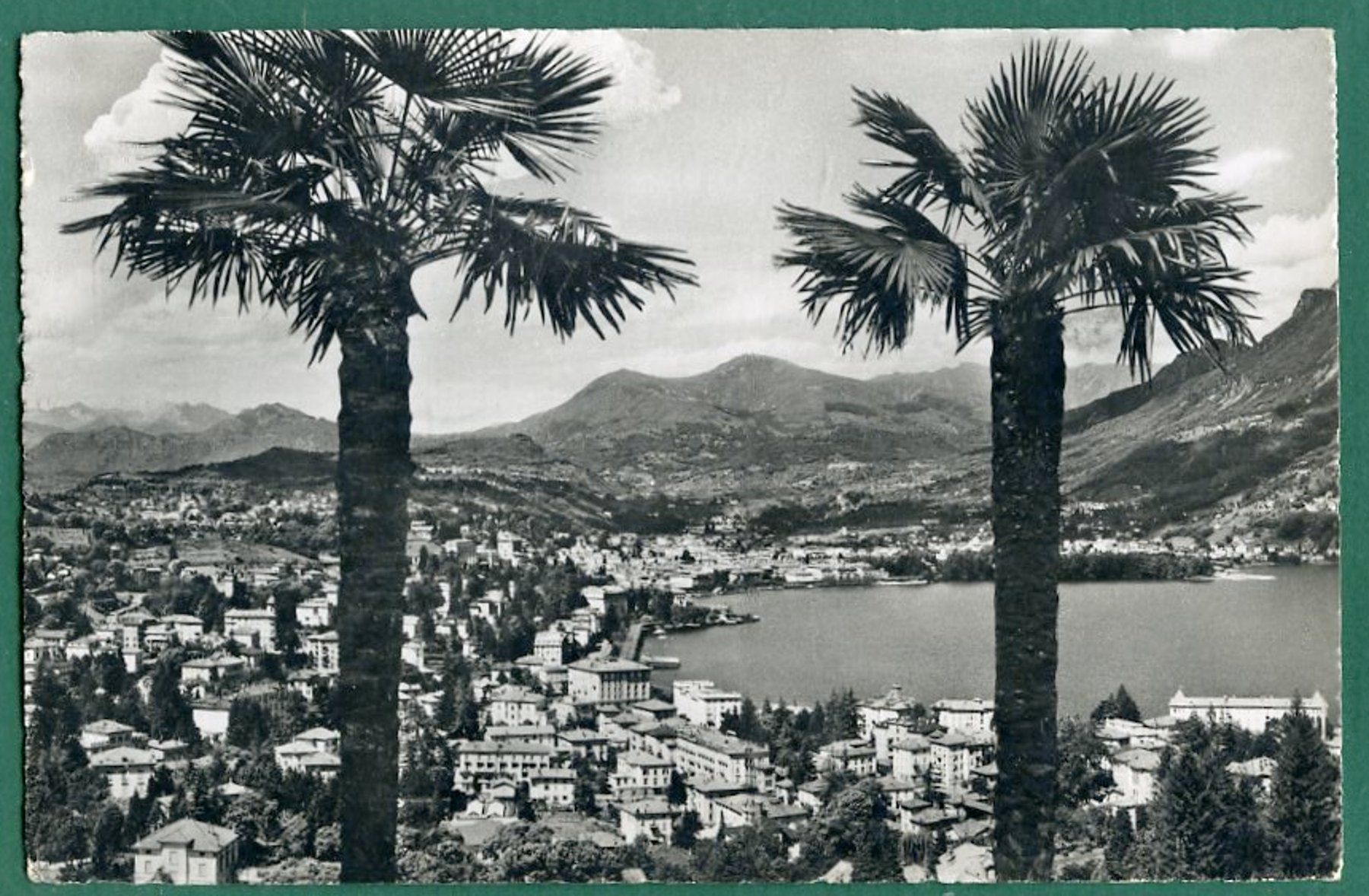Cartoline postali: Lugano, Panorama, 1958, gelaufen – Usato da Sargans venduto da Hausi1951