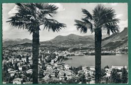 Lugano, Panorama, 1958, gelaufen