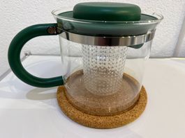Bodum Original Teekanne aus Glas, grüner Deckel, NEU