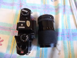 YASHICA FR ANTIK MF FILM KAMERA  YASHICA 35-105MM LEN LÄÜFT