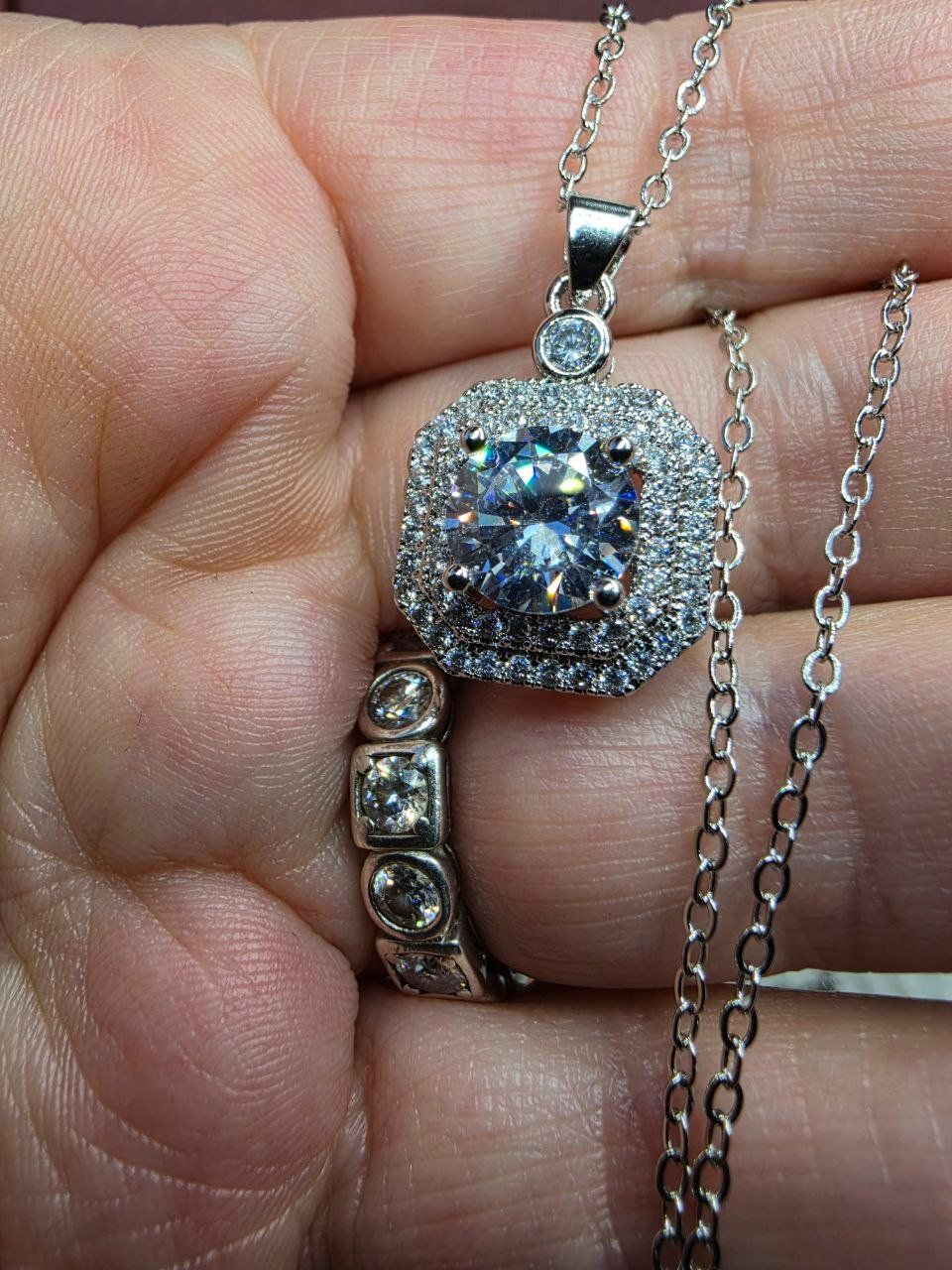 Catenine: Collier argent avec zircons – Nuovo e nell'imballaggio originale da Reconvilier venduto da Tsma67 8