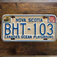 🇨🇦 Autoschild, Nova Scotia BHT-103 - Kanada 