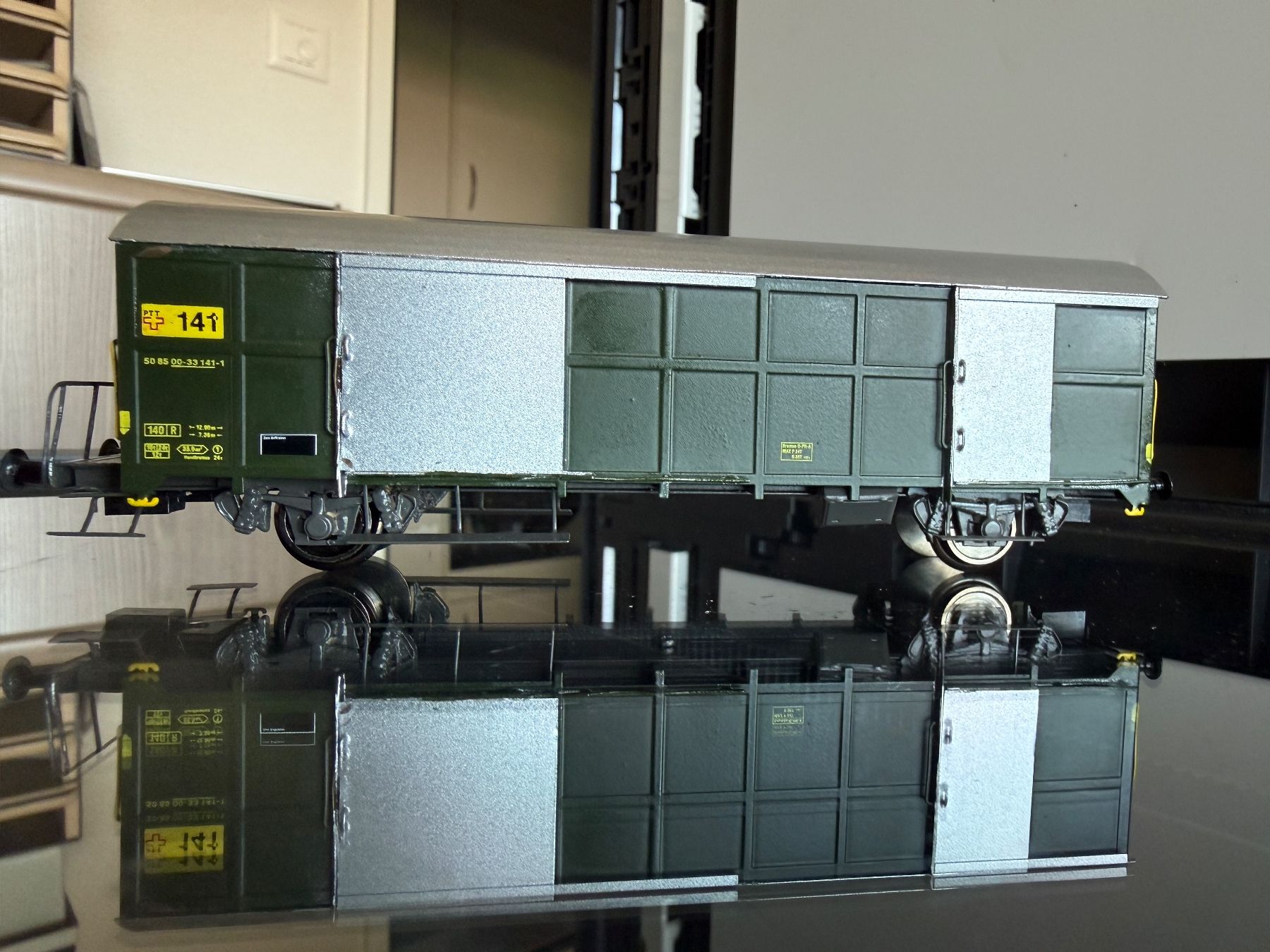 Modellini di ferrovie: TIP-TOP-Modell Postwagen Z2 Nr. 141 mit Rillendach – Nuovo (secondo la descrizione) da Riet (Neftenbach) venduto da Xedos0
