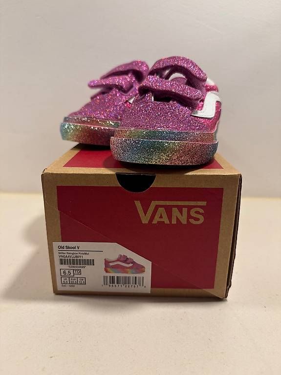 Scarpe per ragazze: Vans Old Skool V Glitter Rainglow Pink NEU – Usato da Felsberg venduto da Riggel 2