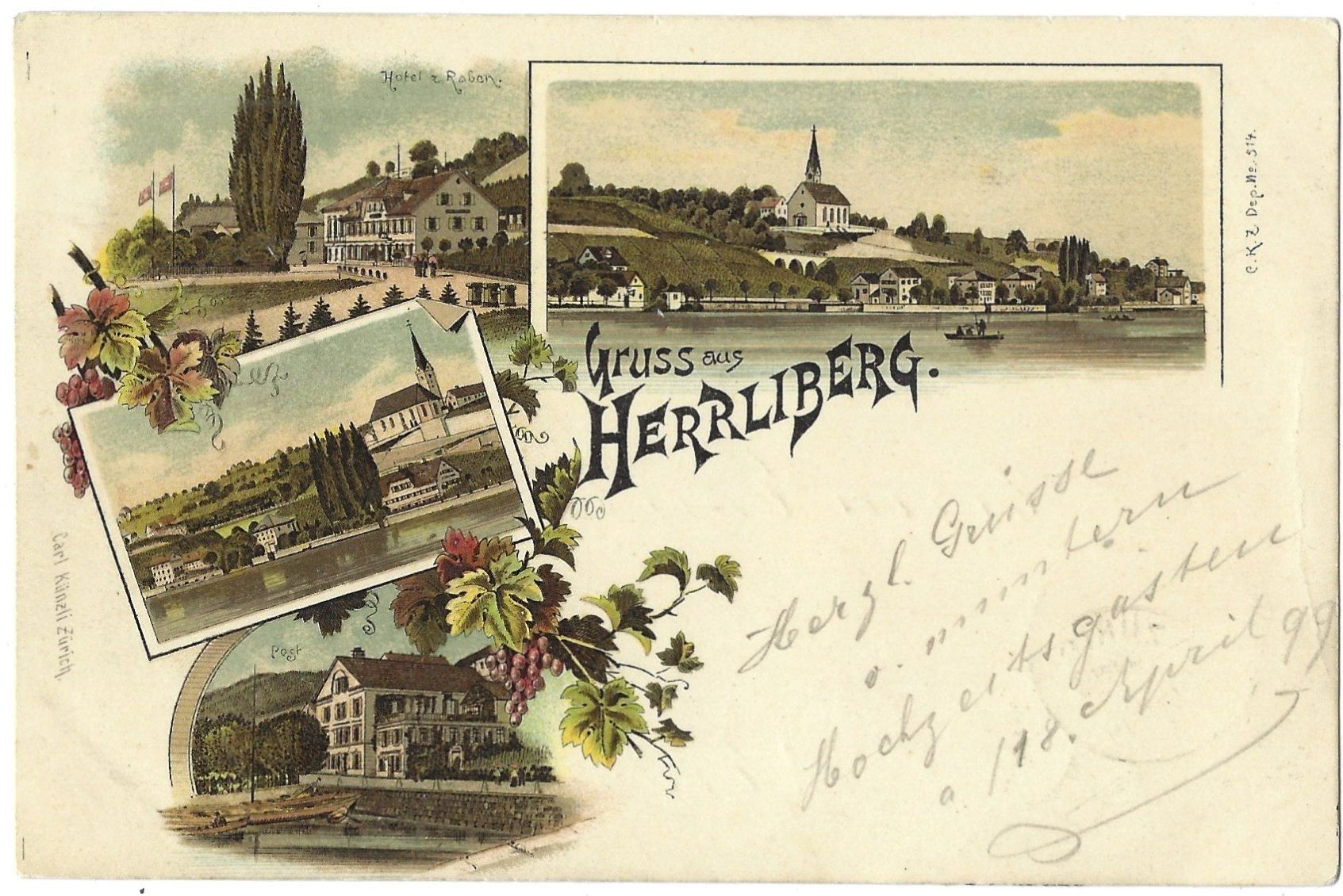 Cartes postales: Gruss  aus  HERRLIBERG. – D'occasion à Bütschwil par Jackson1A