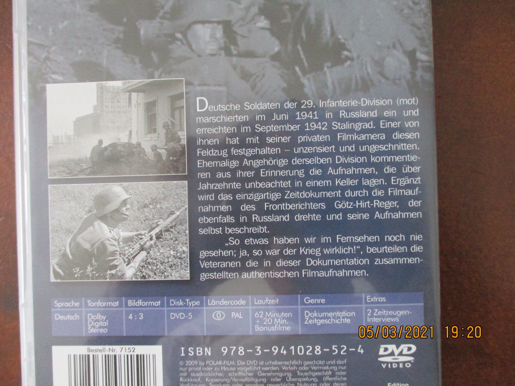 Tutti i DVDs: Mit der Kamera nach Stalingrad – Usato da Liestal venduto da Disc-Point 1