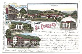St. Cergues (VD) Pension Auberson - Hôtel Capt - Litho  1900