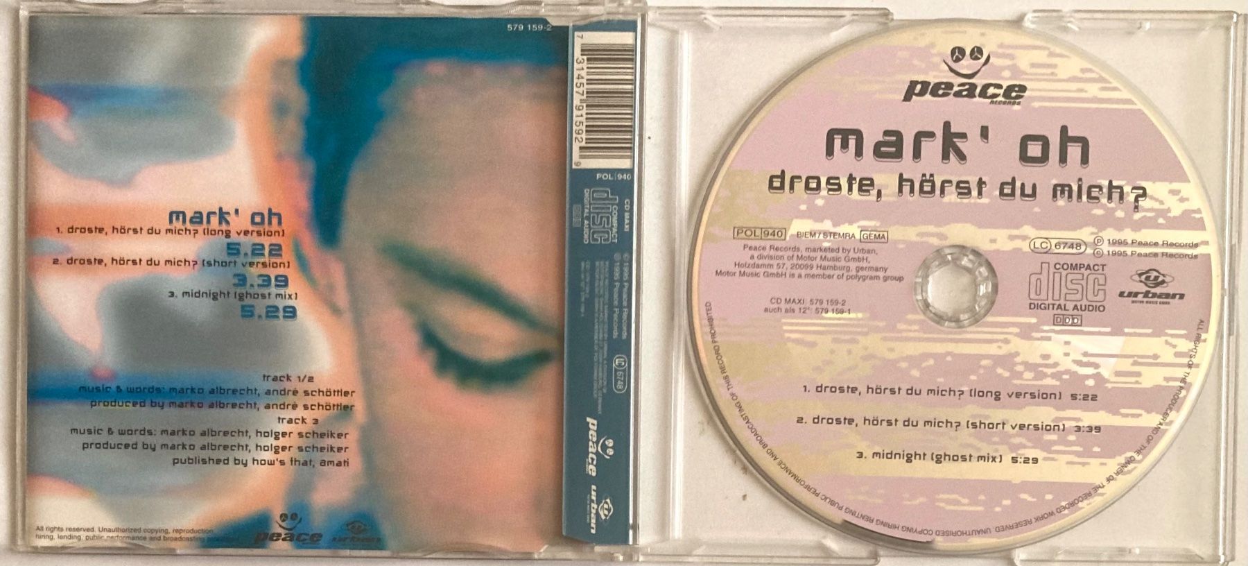 CD: MARK' OH - DROSTE, HÖRST DU MICH? – Usato da Poliez-Pittet venduto da Newtown-Records 1