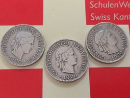 10 Rappen 1920 ss-vz, nur 3,5 Mio!