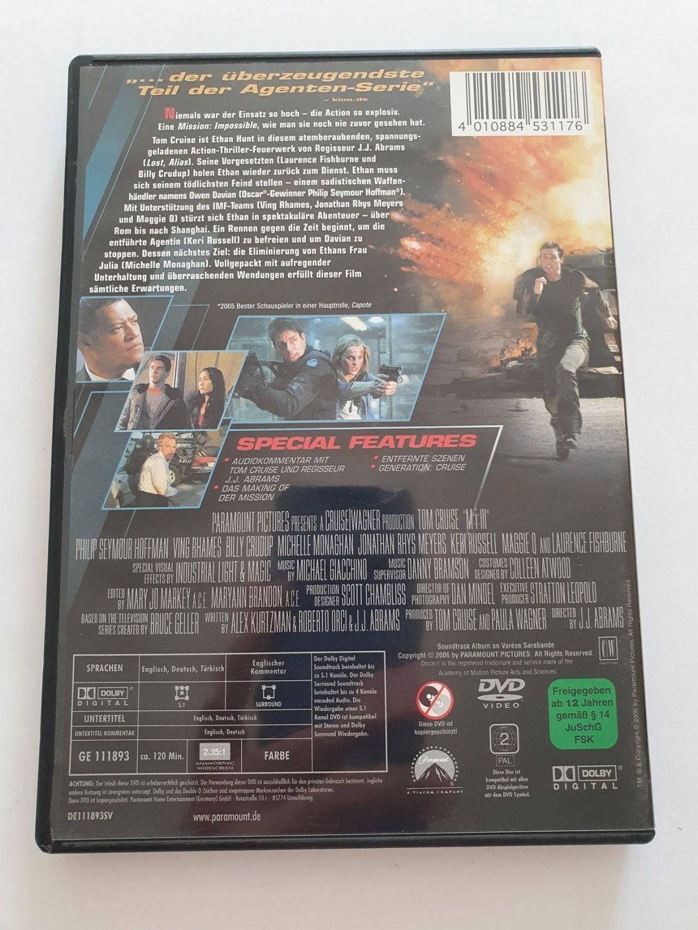 Tutti i DVDs: Mission Impossible 3 (Tom Cruise) DVD – Usato da Oberdorf BL venduto da BaldenEagle 1