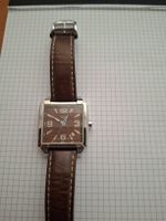 Tissot Herrenuhr braunes Lederband rechteckig guter Zustand