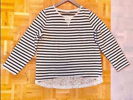 Leichtes Sweatshirt / Pullover von Street One m Spitze Gr 44