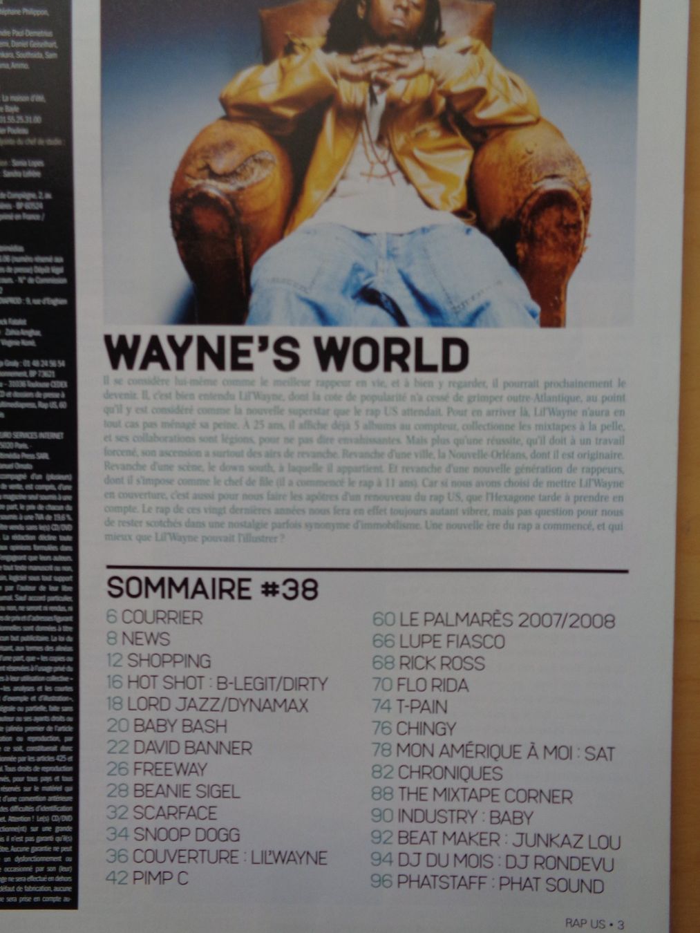 CD: Rap US mars 2008 Lil Wayne Beanie Sigel Pimp C Scarface + CD – Usato da Romainmôtier venduto da Oaxaca9 2