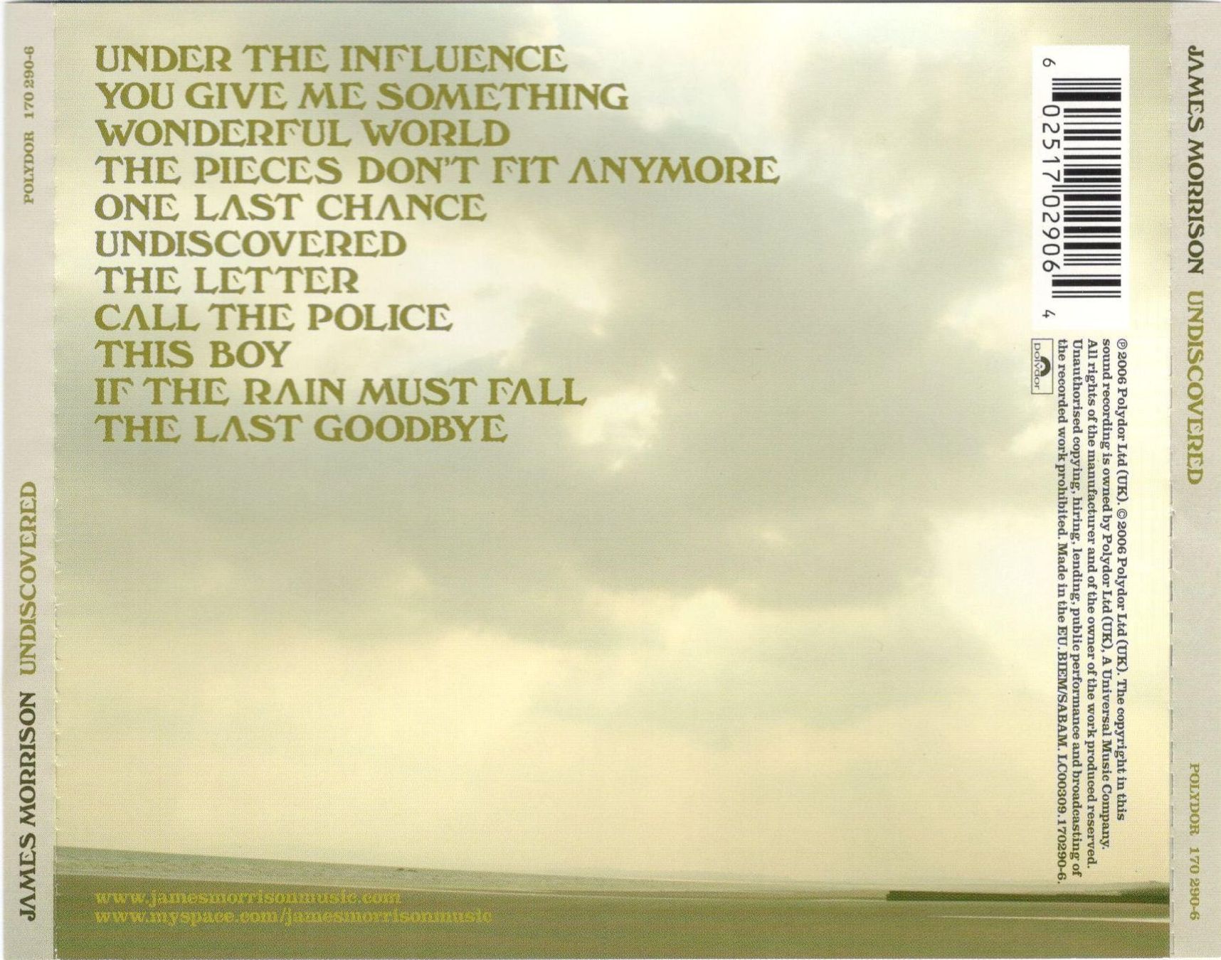 CD: James Morrison CD  Undiscovered – Usato da St. Margarethen TG venduto da ursk10 1