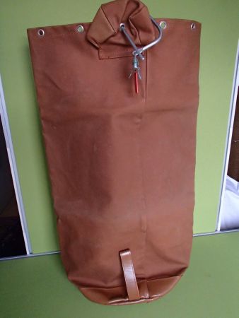 Vintage brauner Seesack mit Originalschloss neu