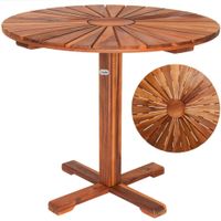 Gartentisch Ø70,5cm Holz Rund Balkontisch Bistrotisch Akazie