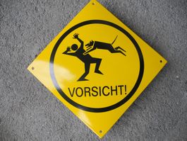 VORSICHT HUND EMAILSCHILD