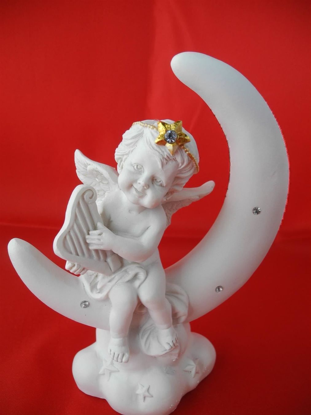 Figuren: Engel mit Harfe im Mond, Nr. c22 – Neu und originalverpackt aus Kottwil von Crazyrolf 1