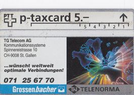 PTT Telefonkarte p-taxcard 5 Franken gebraucht