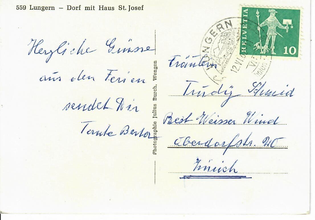 Ansichtskarten: Lungern – Gebraucht aus Hochdorf von Ziegel-16 1