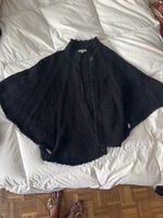 Poncho Burberry London Noir en maille tressée, taille unique