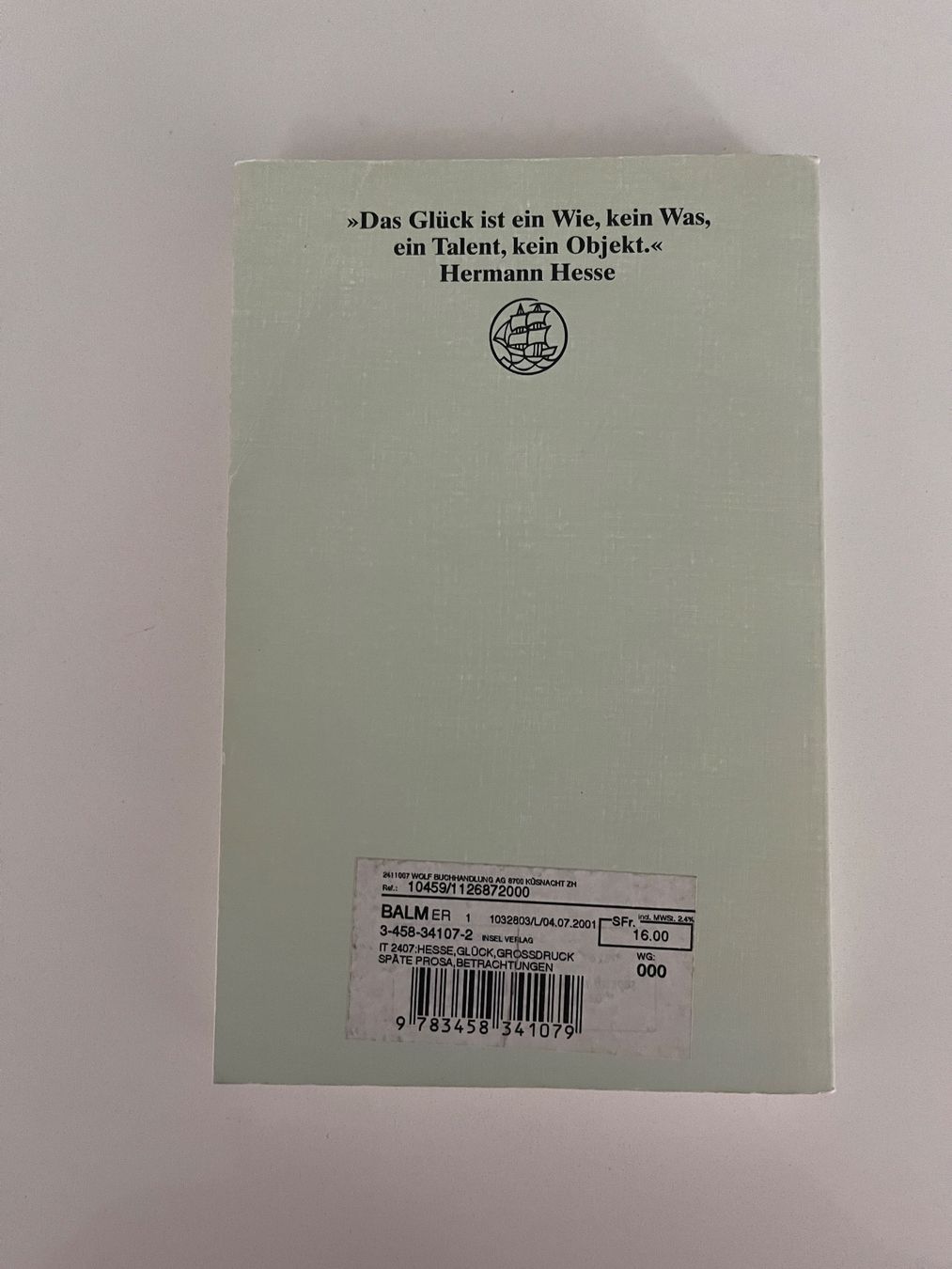 Libri: Hermann Hesse - Glück – Usato da Horgen venduto da secondhandfirstclass 1