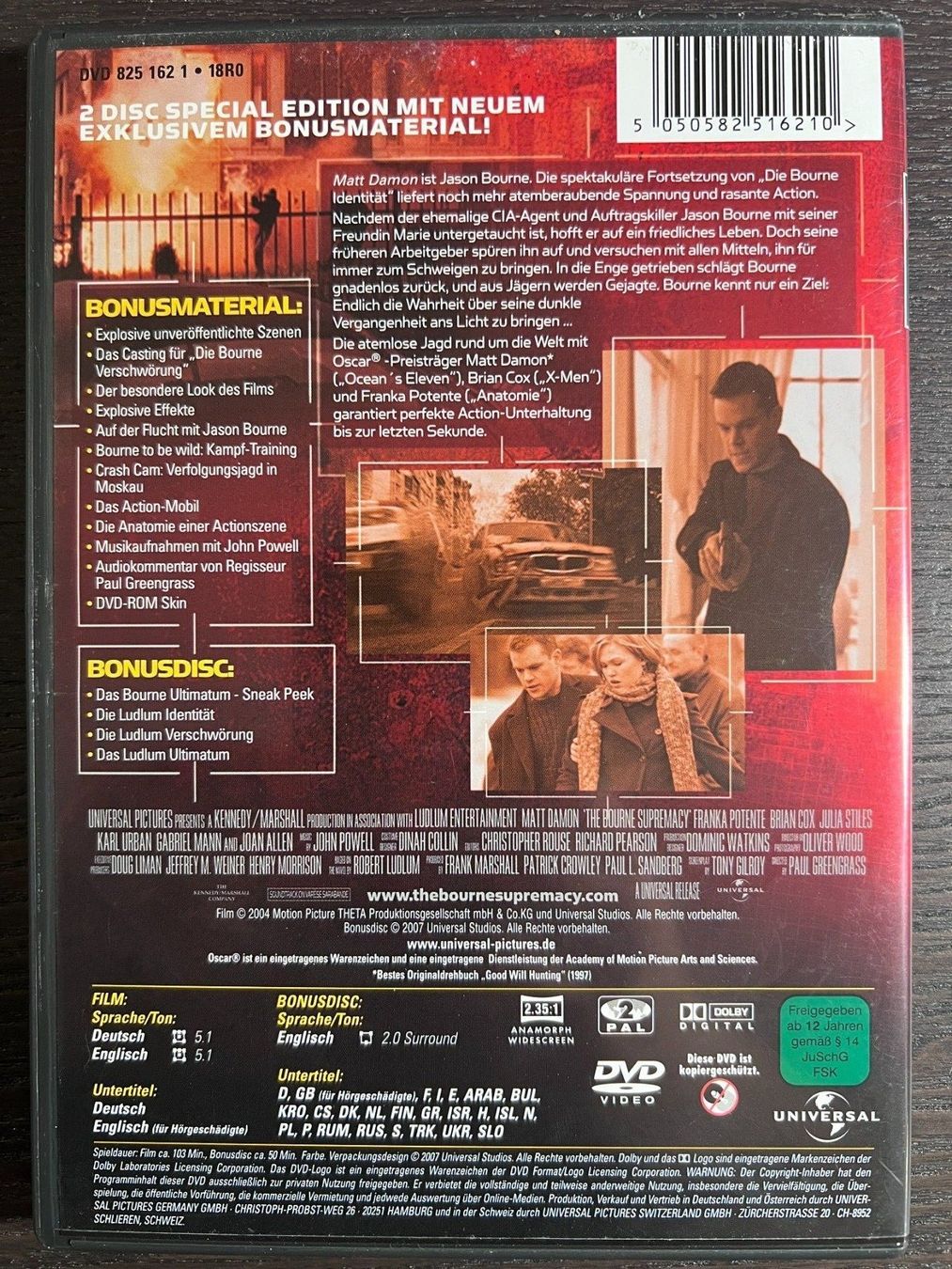 Tutti i DVDs: Die Bourne Verschwörung – Usato da Zürich venduto da FilmFreunde 1