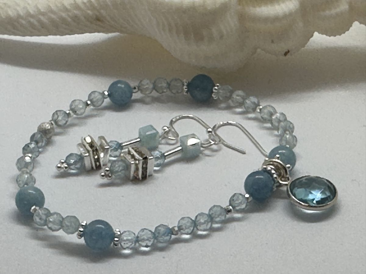 Orecchini pendenti & Orecchini a lobo: Topas Armband inkl. Ohrringe – Nuovo e nell'imballaggio originale da Niederglatt ZH venduto da Silberschmuck-design