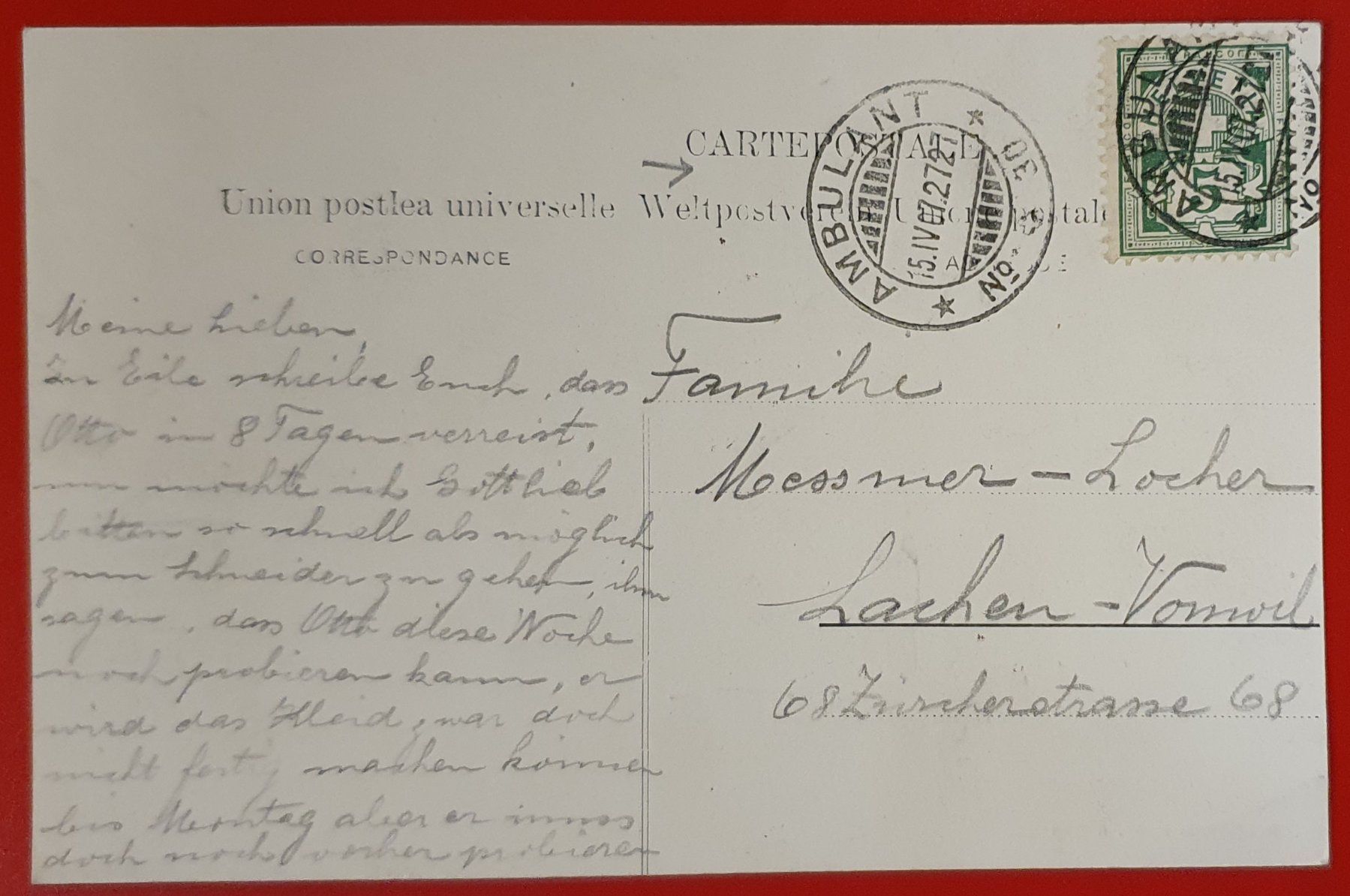 Ansichtskarten: Arbon 1907 – Gebraucht aus Kreuzlingen von Rschweiz1 1