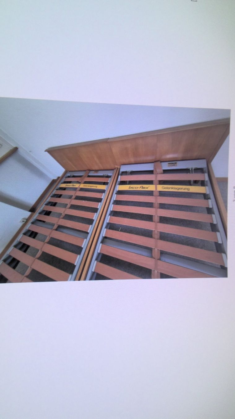 Pfister Betten: Doppelbett aus Kirschholz (oder 2 Einzelbetten) – Gebraucht aus Steffisburg von Mira0001 1