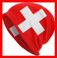 Beanie Schweiz Suisse Switerzland CH Fussball Eishockey Fan