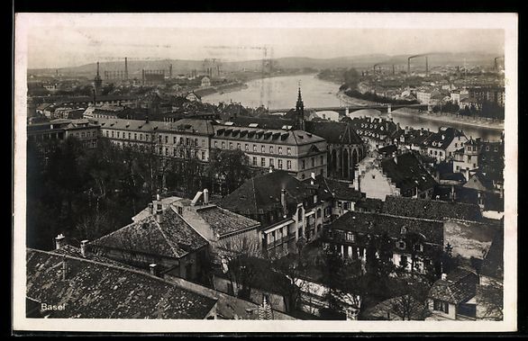 Ansichtskarten: AK Basel, Teilansicht mit Bürgerspital – Gebraucht aus Berlin von bartko-reher