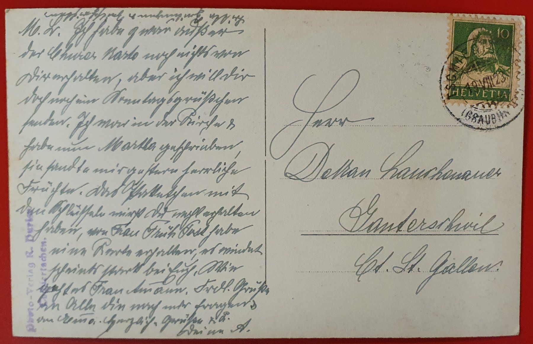 Cartoline postali: Tschiertschen 1923 – Usato da Kreuzlingen venduto da Rschweiz1 1