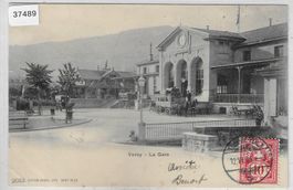 Vevey - La Gare - Postkutsche - Diligence