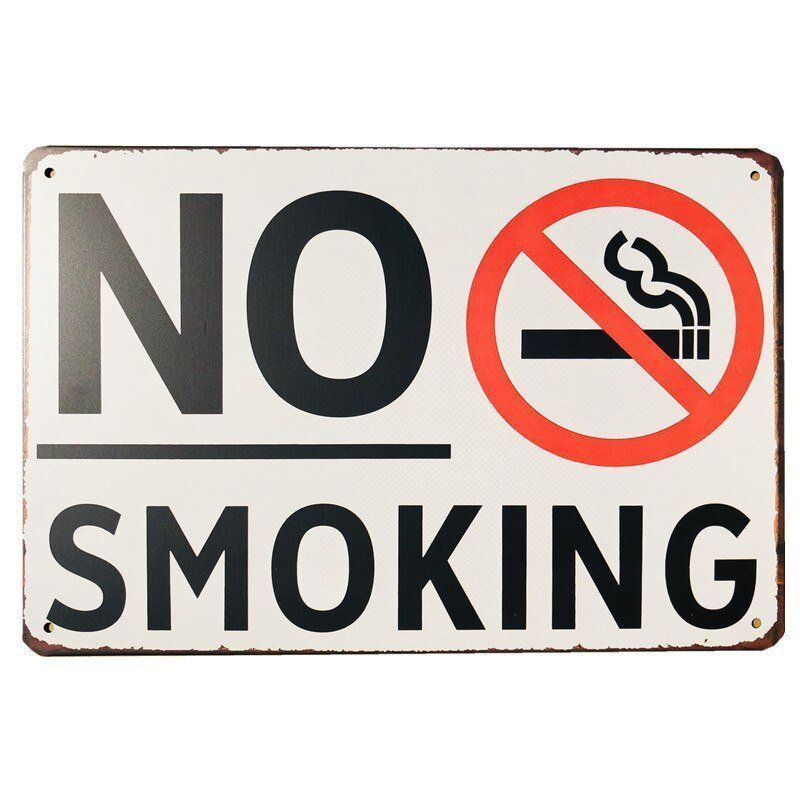 Ecriteaux: Plaque vintage No Smoking – Neuf avec emballage d'origine à Uvrier par AlpineTreasures