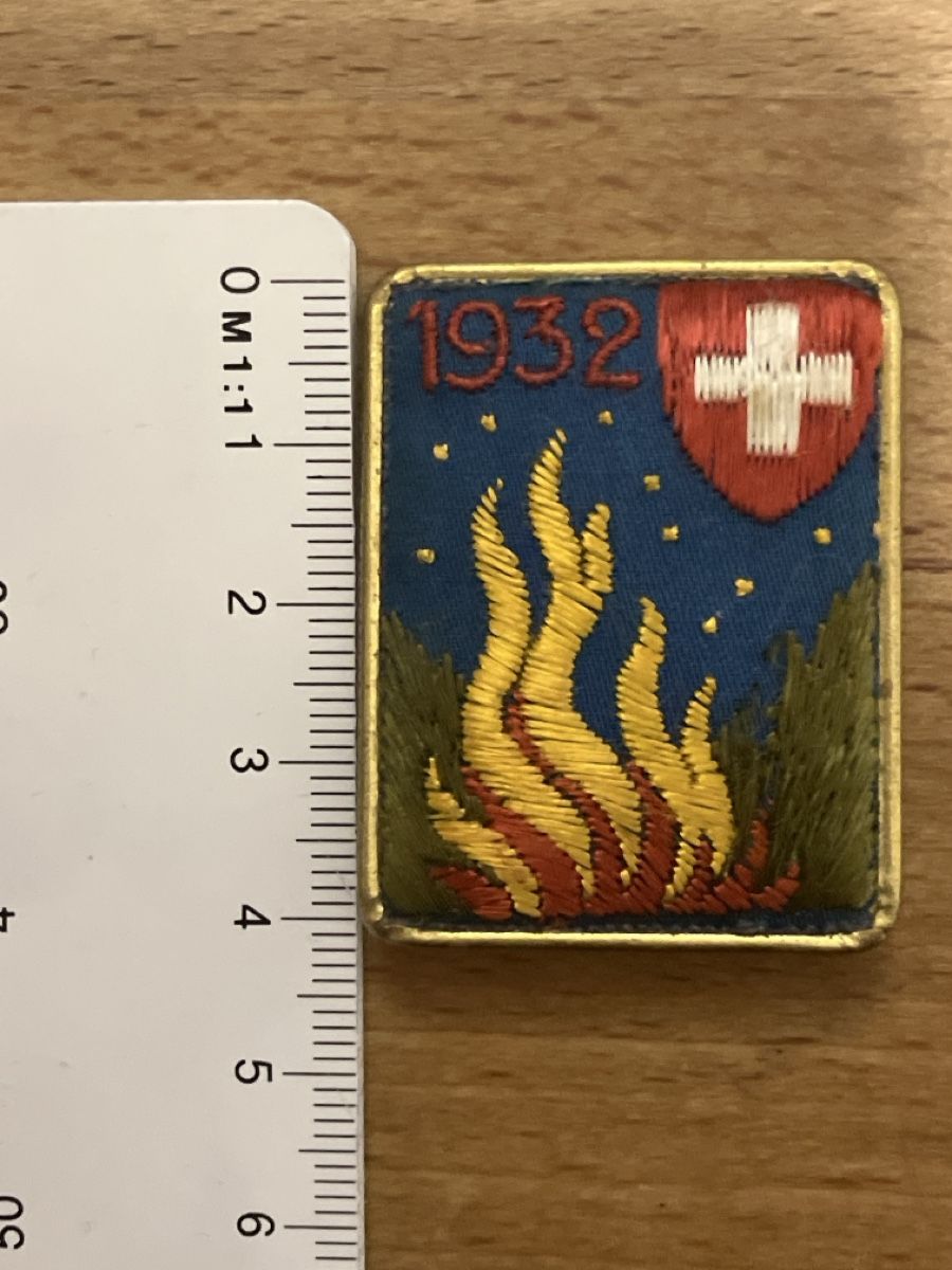 Swiss Placchette & Badge: Pro Patria 1. August 1932 Abzeichen – Usato da Erlenbach im Simmental! venduto da Simmentaler-Perlen 2