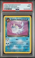 PSA 9 Dunkles Aquana Team Rocket 1.Edition 45/82 Deutsch