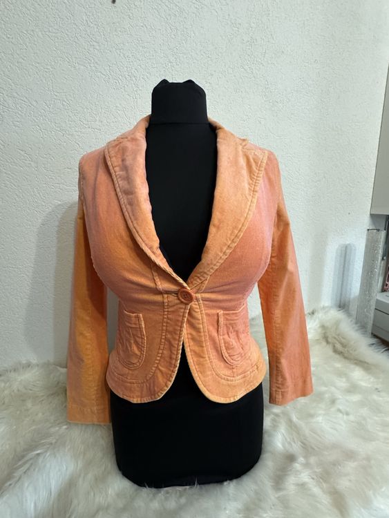 Tally Weijl Damen Cord Jacke Orange S -Top Zustand (Neu