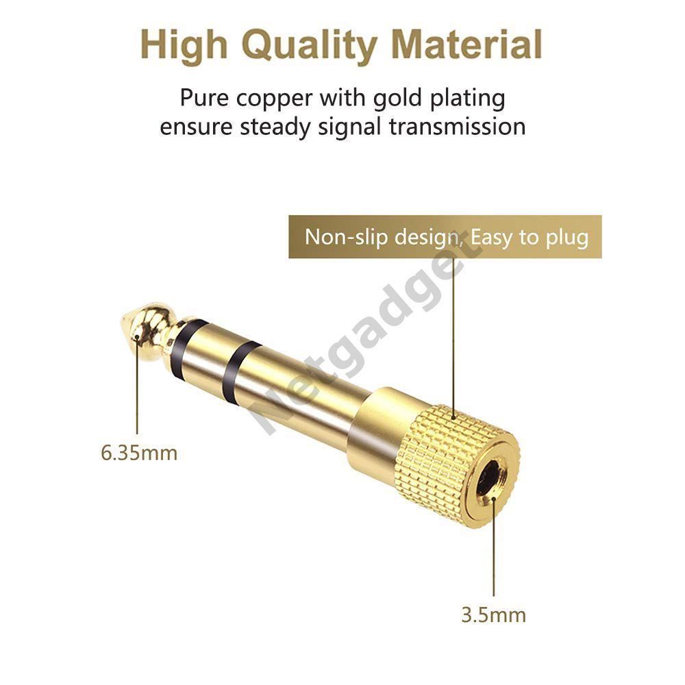 Unità & Adattatore: Vergoldet Stecker Adapter 6.35mm - 3.5mm – Nuovo e nell'imballaggio originale da Yverdon-les-Bains venduto da Netgadget_SARL 5